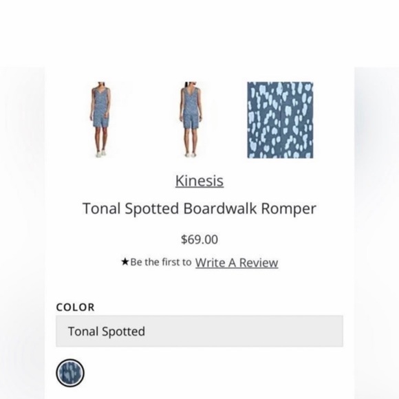 Kinesis tonal spotted boardwalk romper - Picture 5 of 13